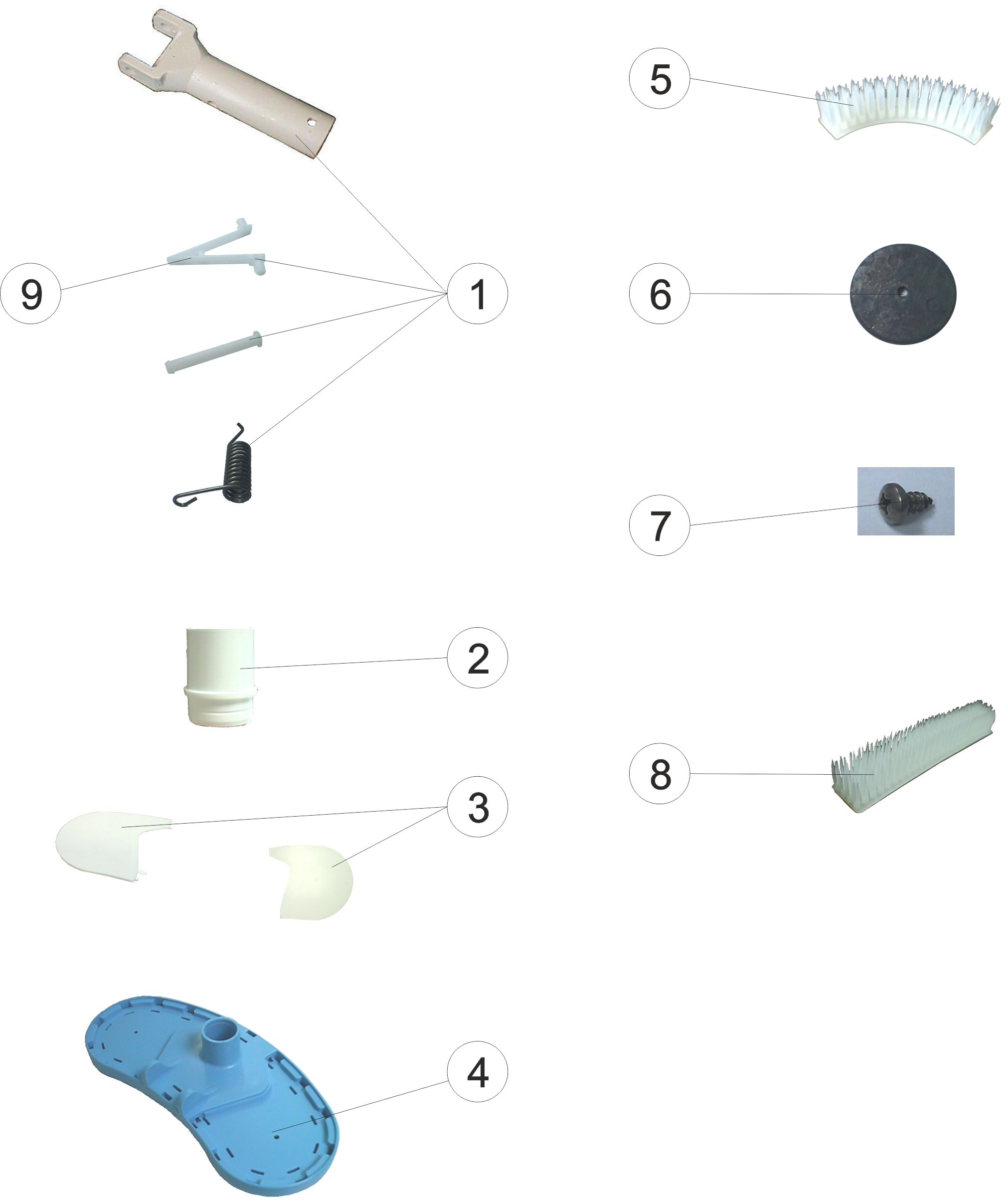 LIMPIAFONDOS OVALADO CLIP SIN CEPILLOS LATERALES