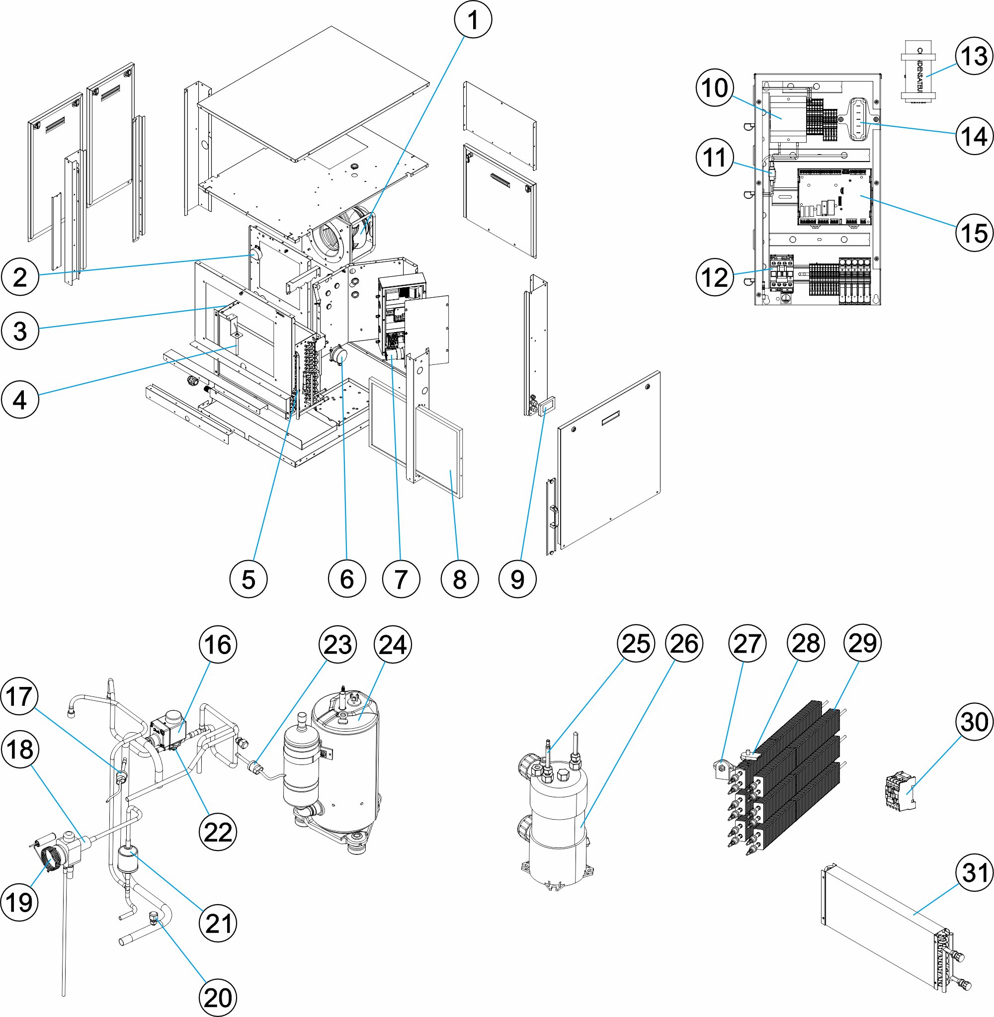 DF2 05 ThreePhase Through Wall Tit.Cond.